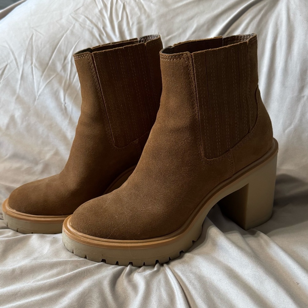 Tan Suede Booties